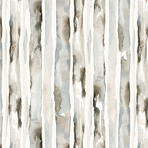 Abstract watercolor pattern of vertical stripes in muted tones of beige, gray, and white.