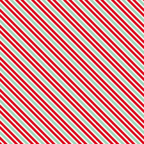 Red and green diagonal stripes create a festive, holiday-themed pattern.