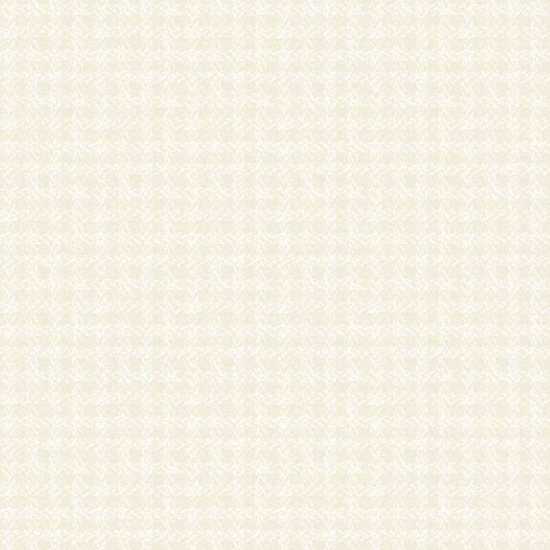 Light beige fabric with a subtle grid pattern.