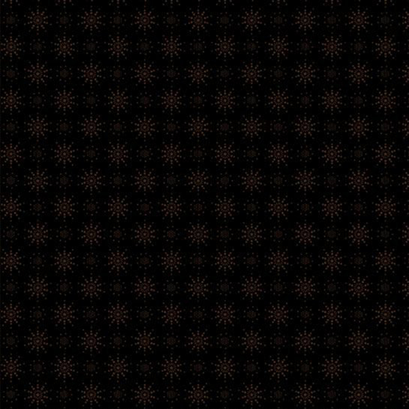 Coal black fabric with a tonal pattern of dotted sunbursts.