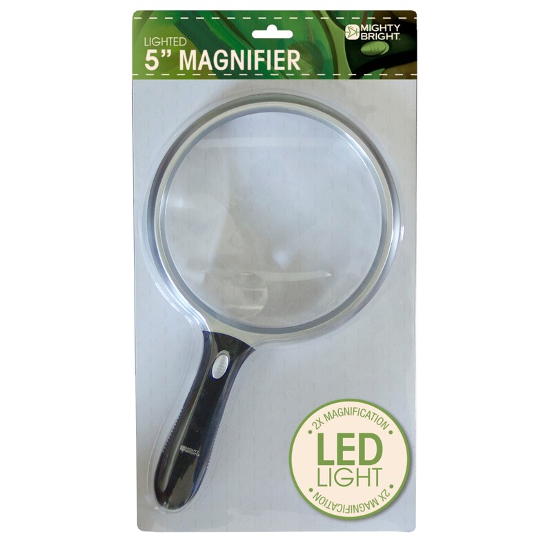 LED Magnifier 5in Round Black