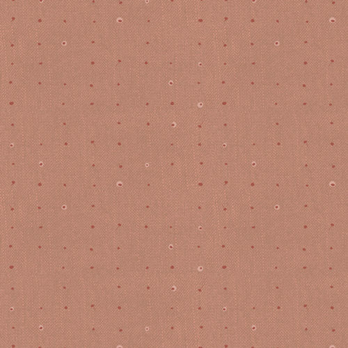 Tonal dots on a lightly textured terra cotta background.