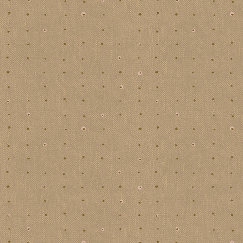 Tonal dots on a lightly textured camel brown background.