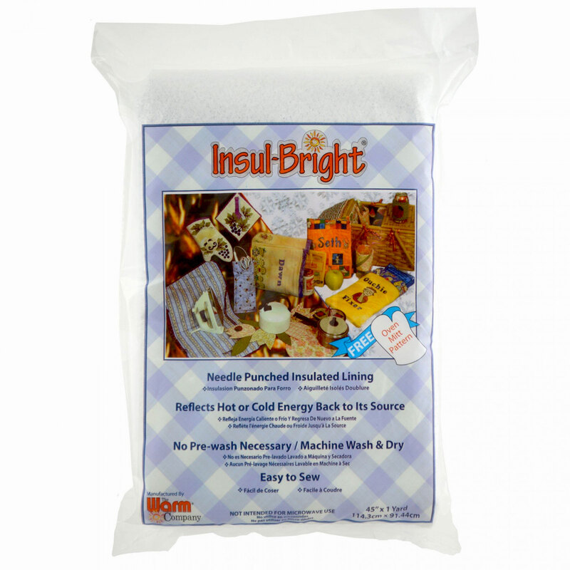 Insul-Bright packaging showcasing completed projects using the thermal lining