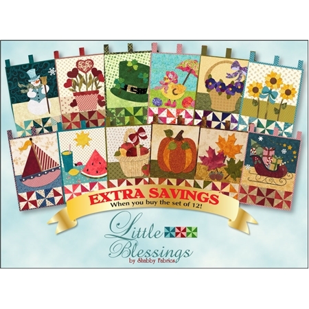 Full set of 12 Little Blessings monthly themed patterns.