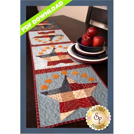 Patchwork Patriotic Table Runner - PDF DOWNLOAD