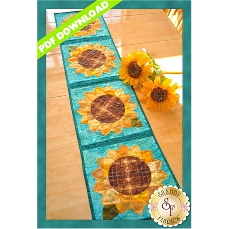 Patchwork Sunflower Table Runner - PDF DOWNLOAD