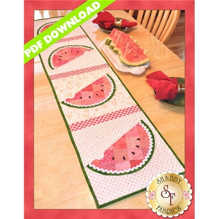Patchwork Watermelon Table Runner - PDF DOWNLOAD