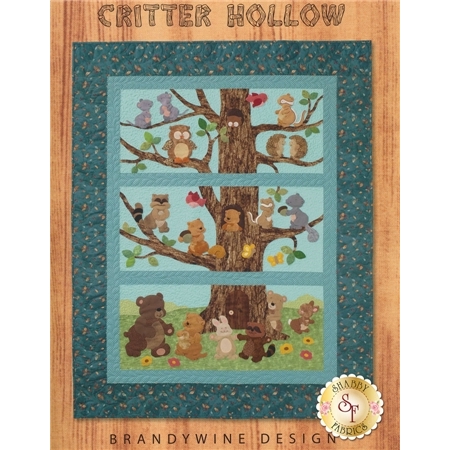 Critter Hollow Book front cover featuring the Critter Tree Party quilt.