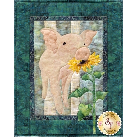 An image of the completed block project for And on That Farm - With an Oink Oink Here Pattern