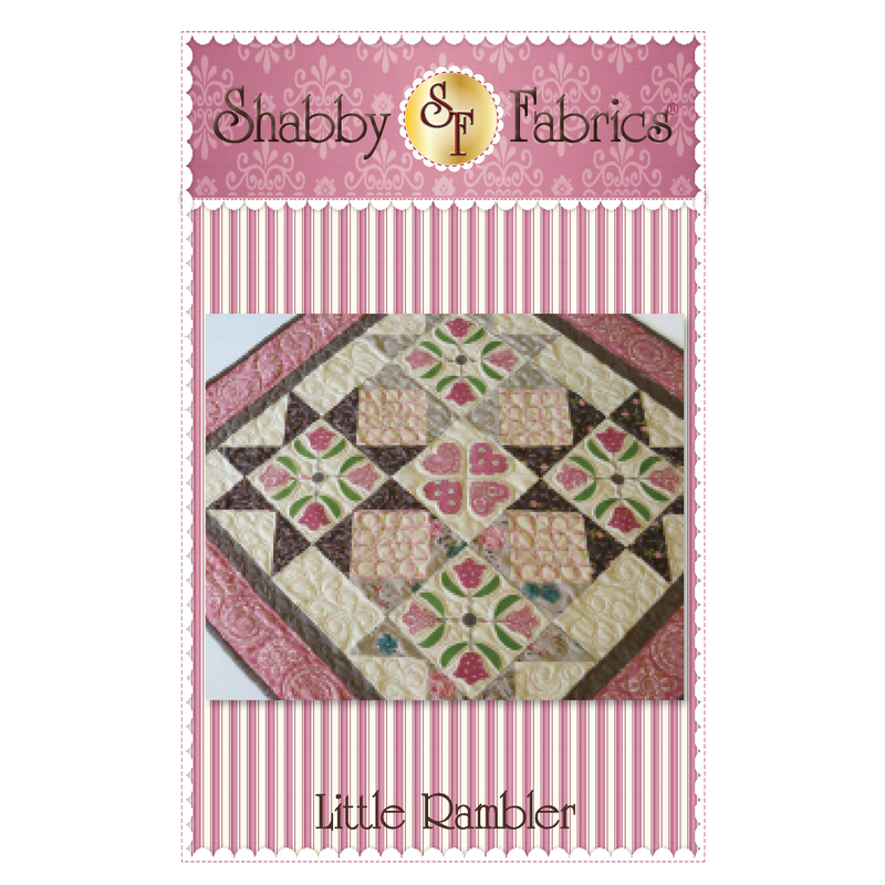 The front of the Little Rambler Quilt Pattern by Shabby Fabrics