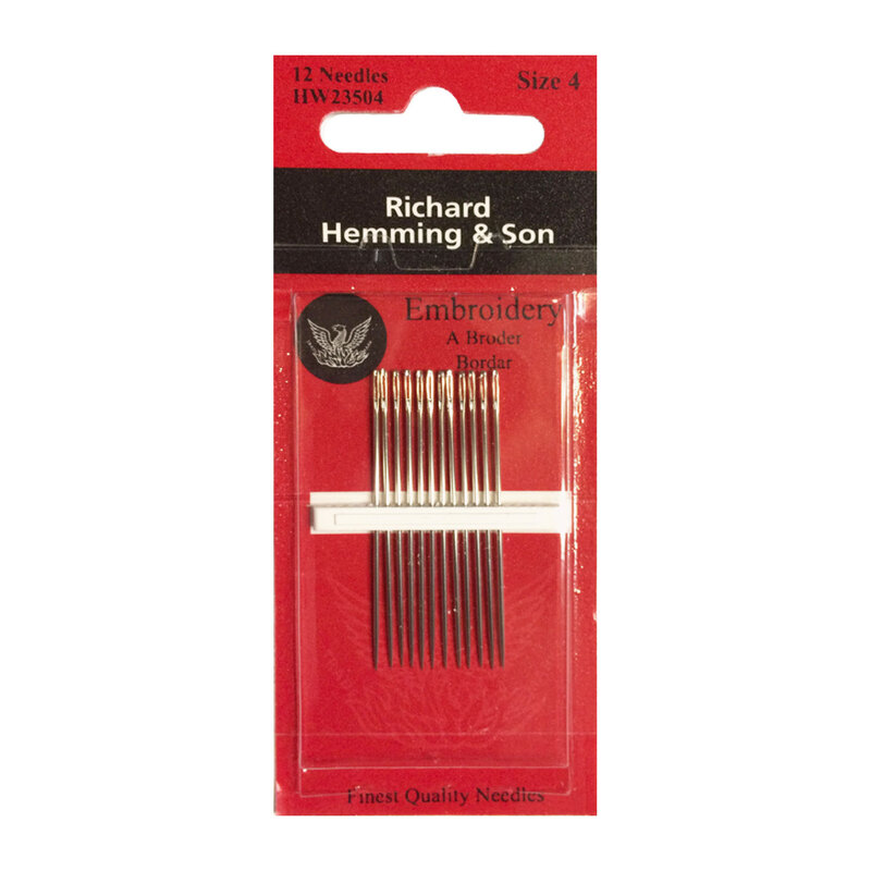 A pack of Richard Hemming Embroidery Needles Size 4