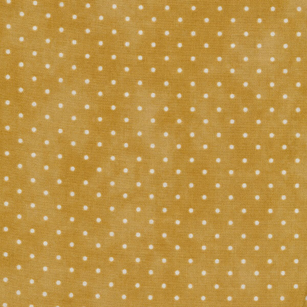 Fabric features tiny cream polka dots on mottled light orange brown | Shabby Fabrics
