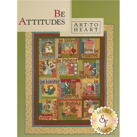Be Attitudes Book Cover featuring 12 different attitudes each in an adorable block.