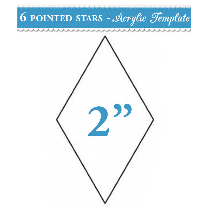 2 inch 6 point Star Acrylic Template