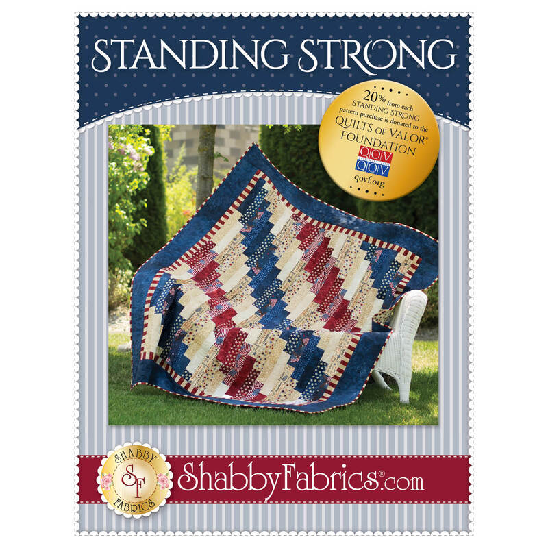The front of the Standing Strong Quilt Pattern by Shabby Fabrics