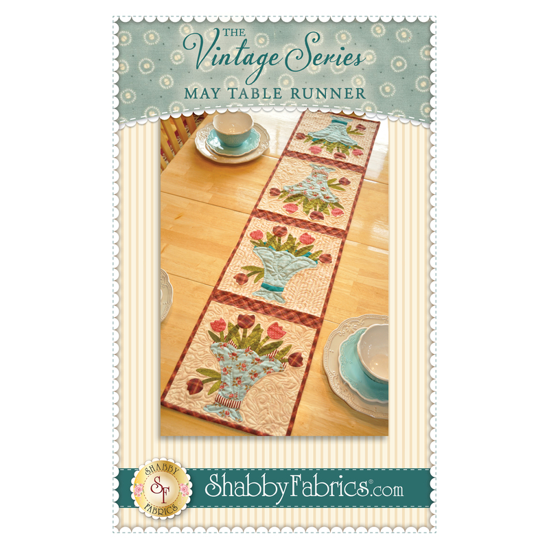 The front fo the Vintage Series Table Runner - May pattern by Shabby Fabrics