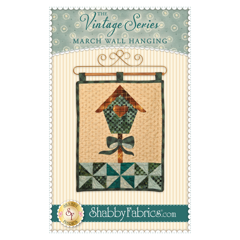 The front of the Vintage Series Wall Hanging - March pattern by Shabby Fabrics