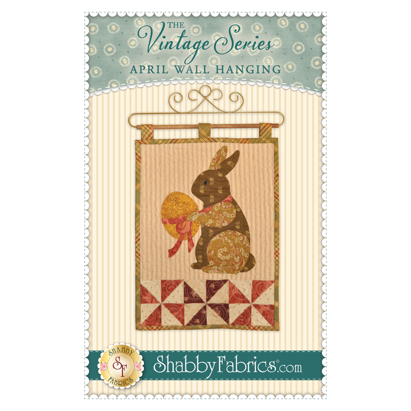 The front of the Vintage Series Wall Hanging - April pattern by Shabby Fabrics