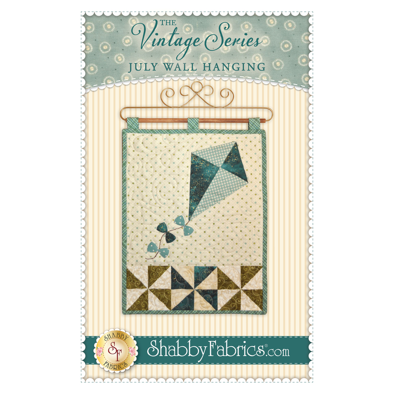The front of the Vintage Series Wall Hanging - July pattern by Shabby Fabrics