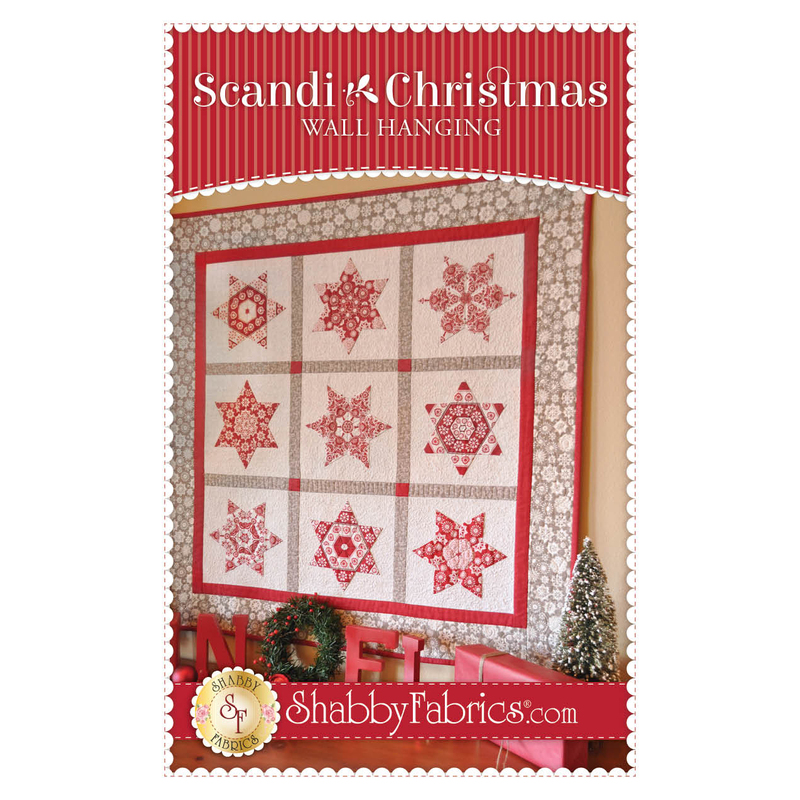 The front of the Scandi Christmas Wall Hanging pattern by Shabby Fabrics