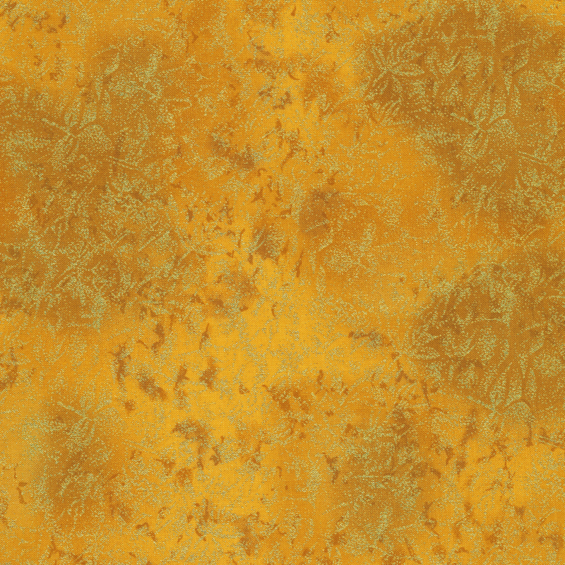 Tonal golden yellow fabric with metallic accents