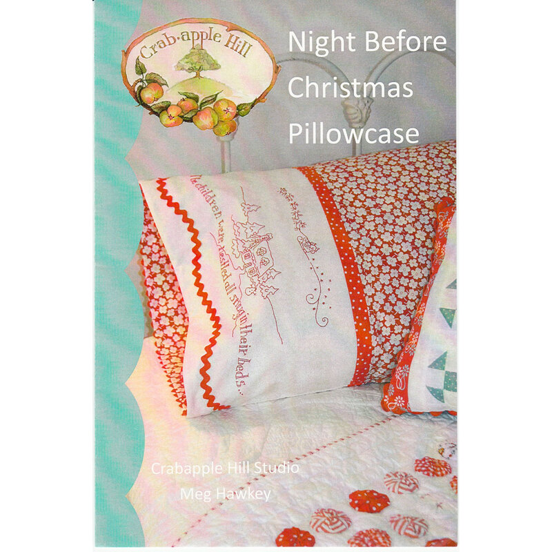 The front of the Night Before Christmas Pillowcase pattern by Crabapple Hill Studio