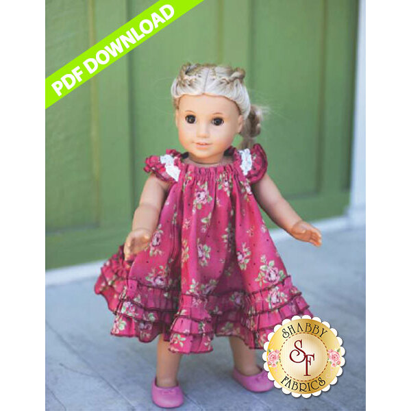 An image of a doll wearing the Dolly Swing Dress.
