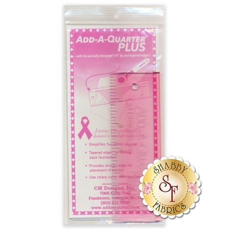Add-A-Quarter Plus Ruler - 6in - Pink