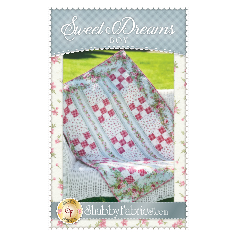 The front of the Sweet Dreams - Boy Quilt Pattern by Shabby Fabrics