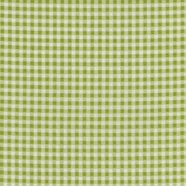 light olive green and cream gingham