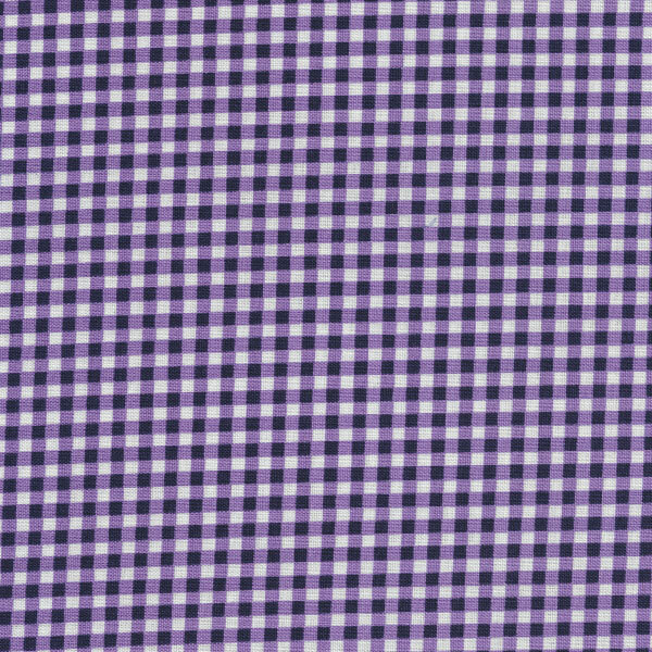 Fabric features purple gingham on cream | Shabby Fabrics