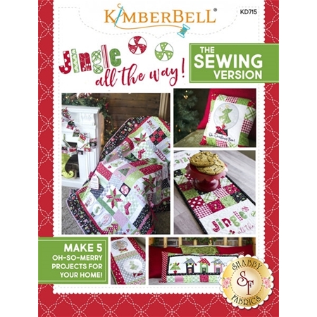 Jingle All The Way! Sewing Pattern Book front cover showing images of multiple projects from the book.