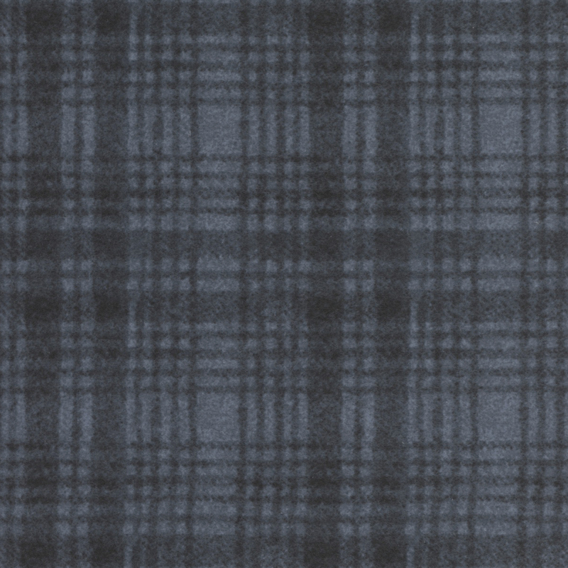 muted blue plaid flannel fabric