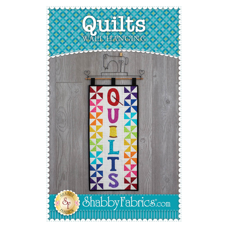 The front of the Quilts Wall Hanging pattern by Shabby Fabrics
