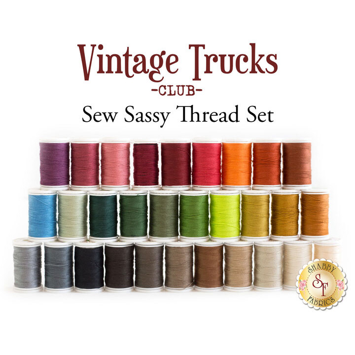 Vintage Trucks Club - 30pc Sew Sassy Thread Set
