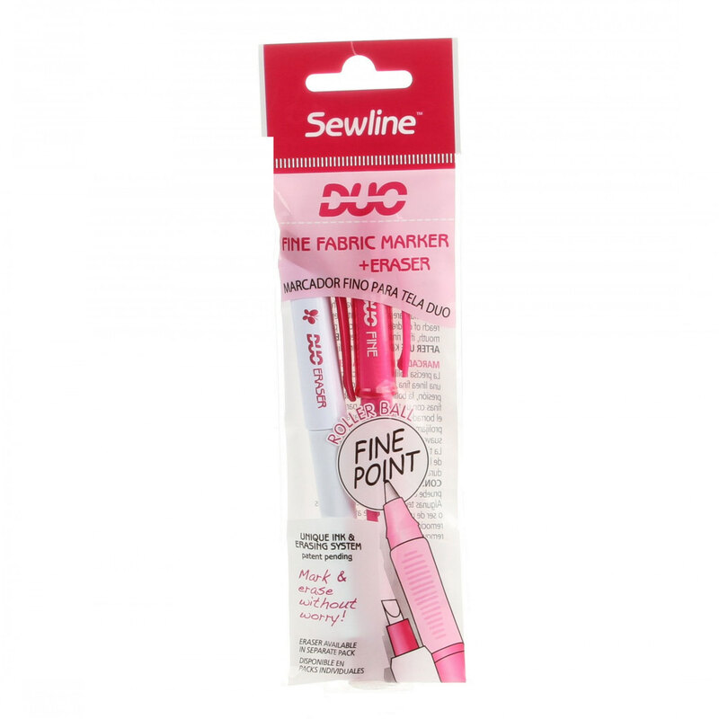 A package containing a Sewline Fabric Marker + Eraser Duo