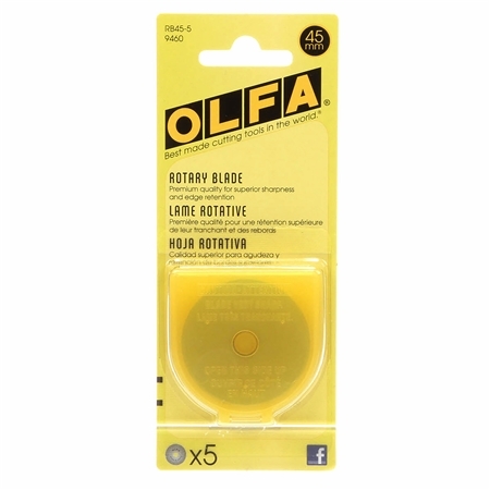 Olfa 45mm Rotary Blades - 5 count