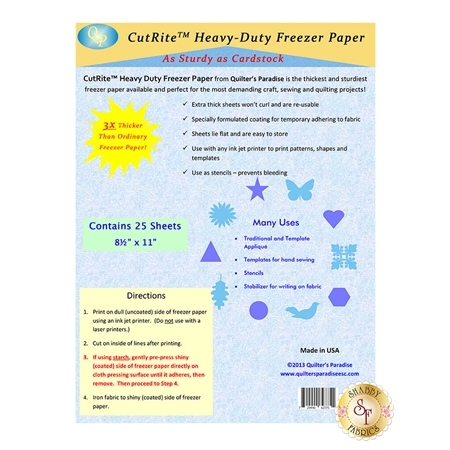 CutRite Heavy Duty Freezer Paper - Pack of 25 Sheets