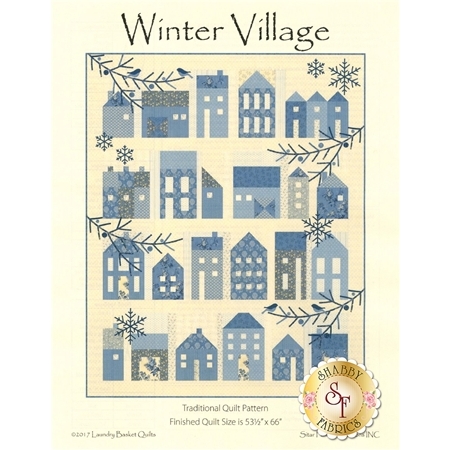 Christmas Village Appliqué QUILT PATTERN Victorian Winter Old Fashioned  Village Scene 37 x 47 PDF download