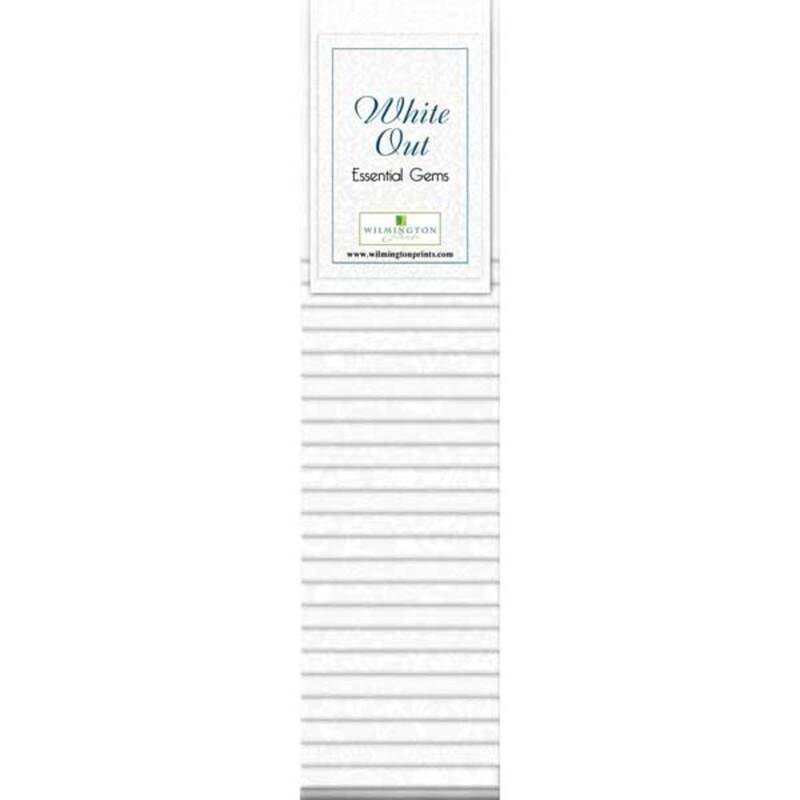 Essentials Gems Precut Strips - White Out by Wilmington Prints