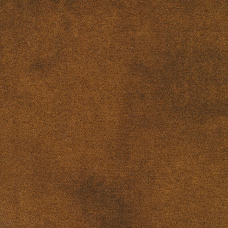 Mottled hazelnut brown wool fabric flannel | Shabby Fabrics