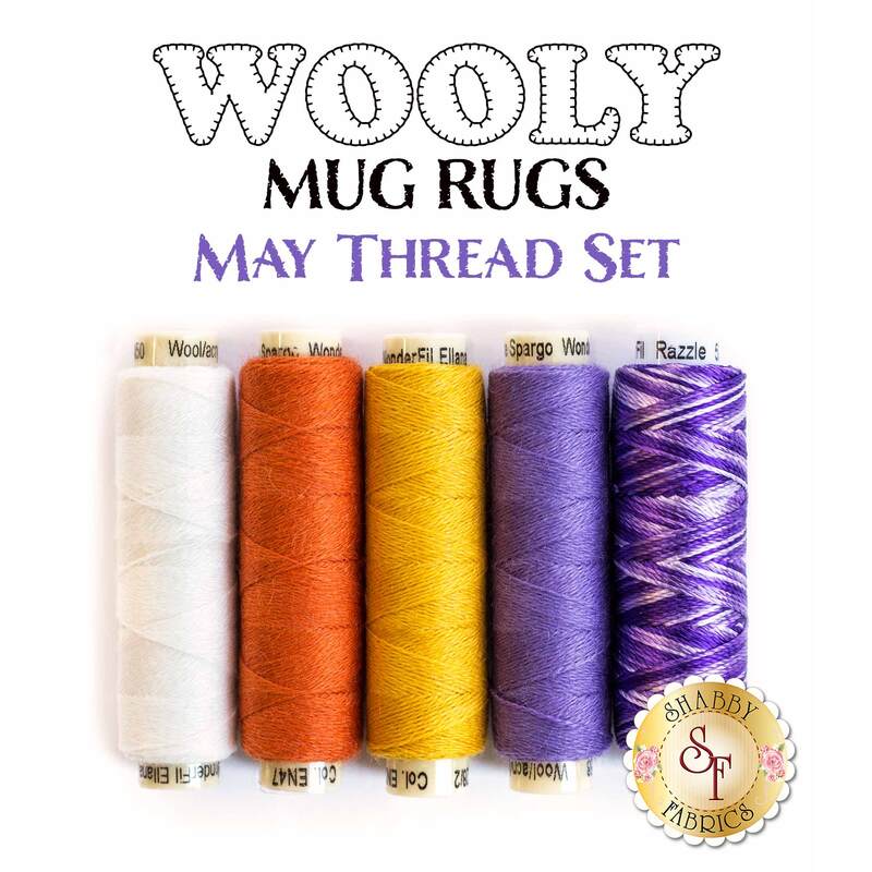 Wooly Mug Rug Series - May - 5 pc Thread Set