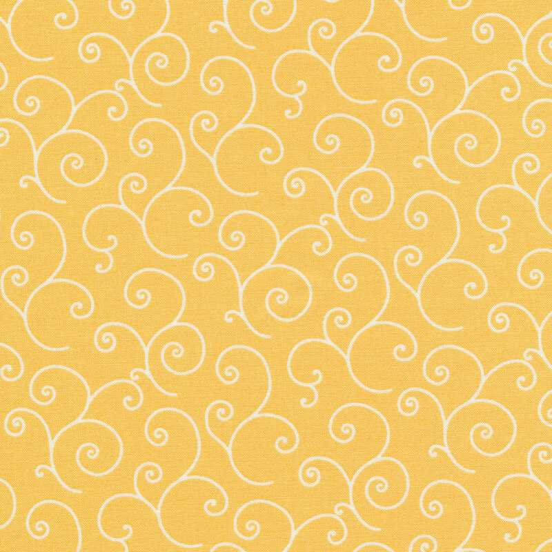 Kimberbell Basics 8243-S Yellow Scroll by Kim Christopherson for Maywood Studio