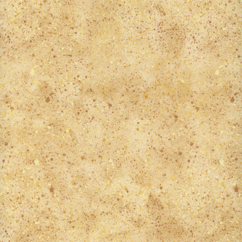 tan fabric with gold and cream splatter
