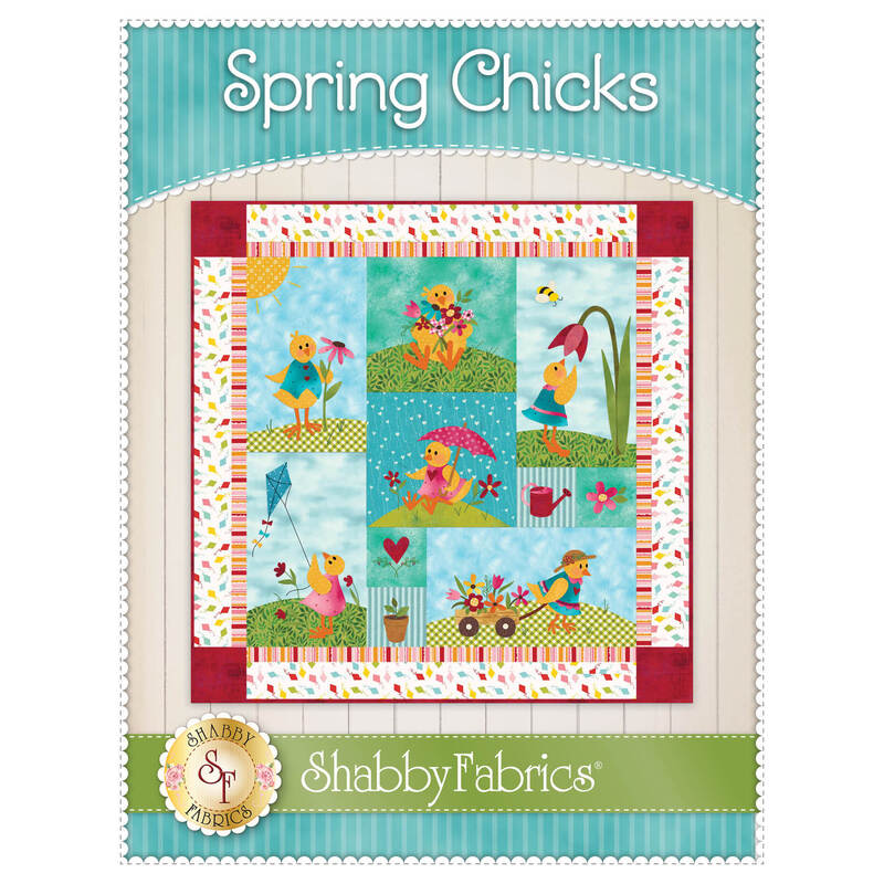 The front of the Spring Chicks pattern by Shabby Fabrics