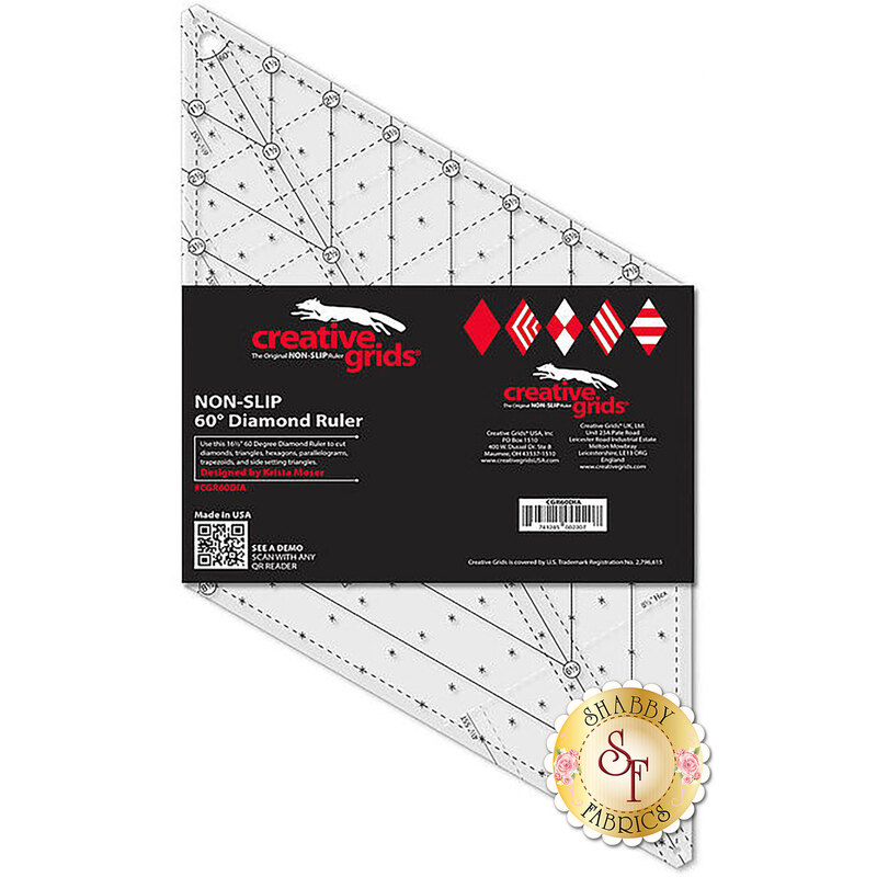 Non-Slip 60 Degree Diamond Ruler by Krista Moser