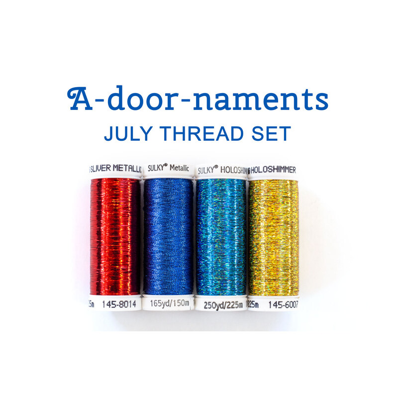 A-door-naments - July - 4pc Thread Set