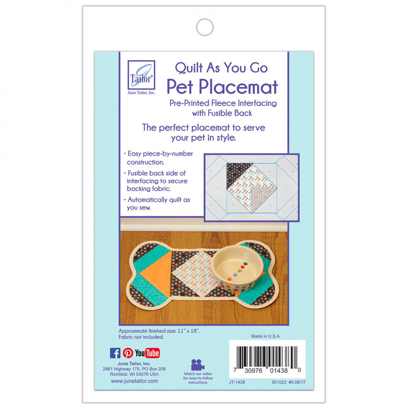 A package of the Quilt As You Go Pet Placemat - Dog Bone batting