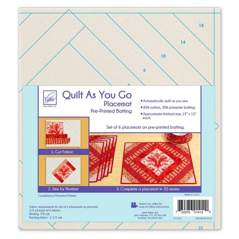 A package of the Quilt As You Go Placemats - Casablanca batting
